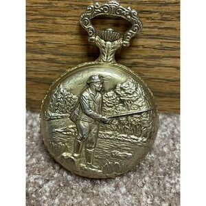Pierre Jacquard 17 Jewels Electra Pocket Wind Watch Swiss Made Fisherman Vtg 70